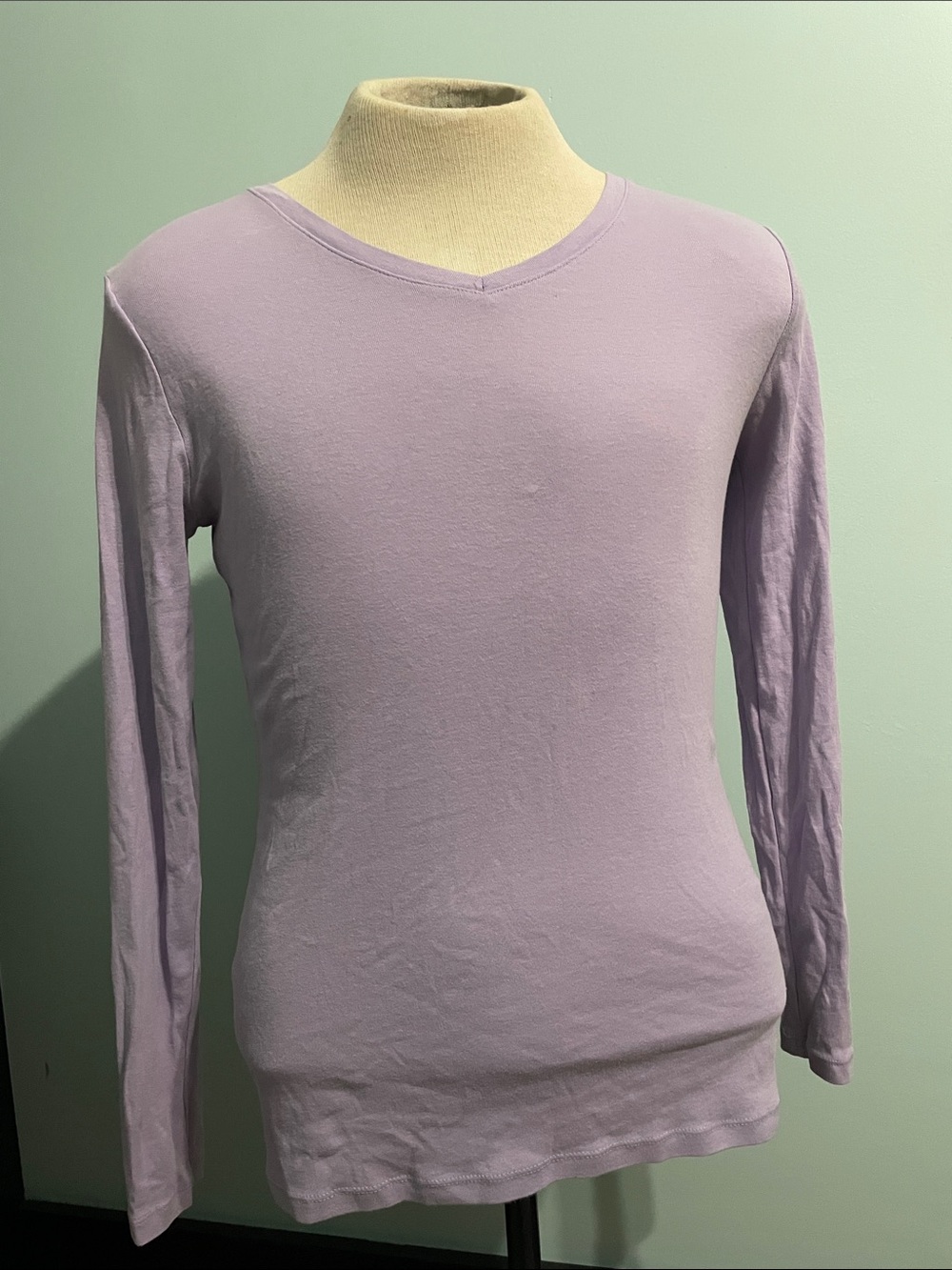 Faded Glory L Purple Long Sleeve Top Cotton